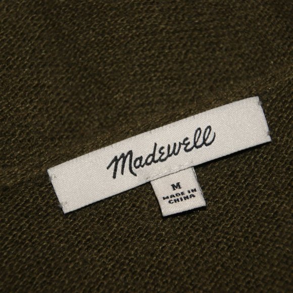 MADEWELL Kale Green Kimball Pullover Sweater sz M - Picture 7 of 9